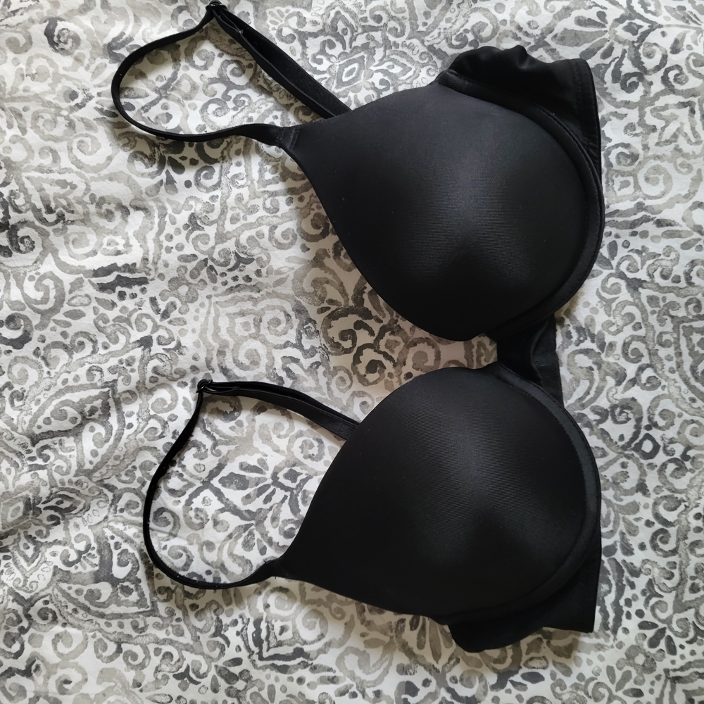 Black Victoria's Secret PINK Wear Everywhere Push-Up Bra Size 34B